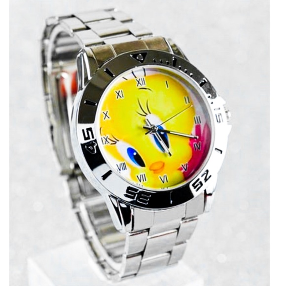 Tweety Bird Stainless Steel Analog Watch NWT - Picture 2 of 5
